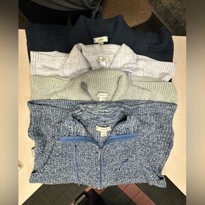 4 CJ Banks size X Zip-Up Sweater vests